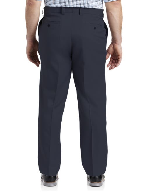 OAK HILL OAK HILL BY DXL MICROFIBER WAIST-RELAXER PANTS 