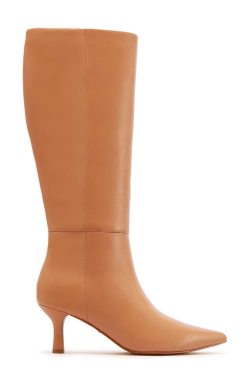 Frankie4 Allegra Pointed Toe Knee High Boot In Tan