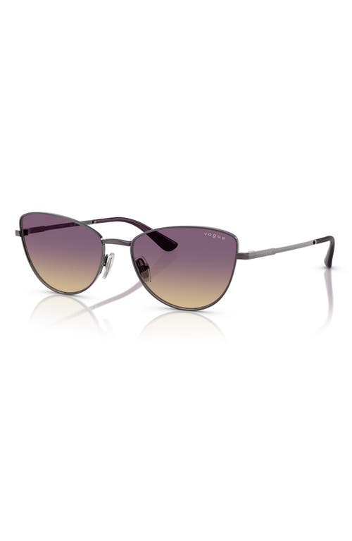 VOGUE 56mm Polarized Butterfly Sunglasses in Grey 