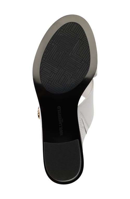 Shop Karl Lagerfeld Paris Henryk Criscross Slide Sandal In Bright White