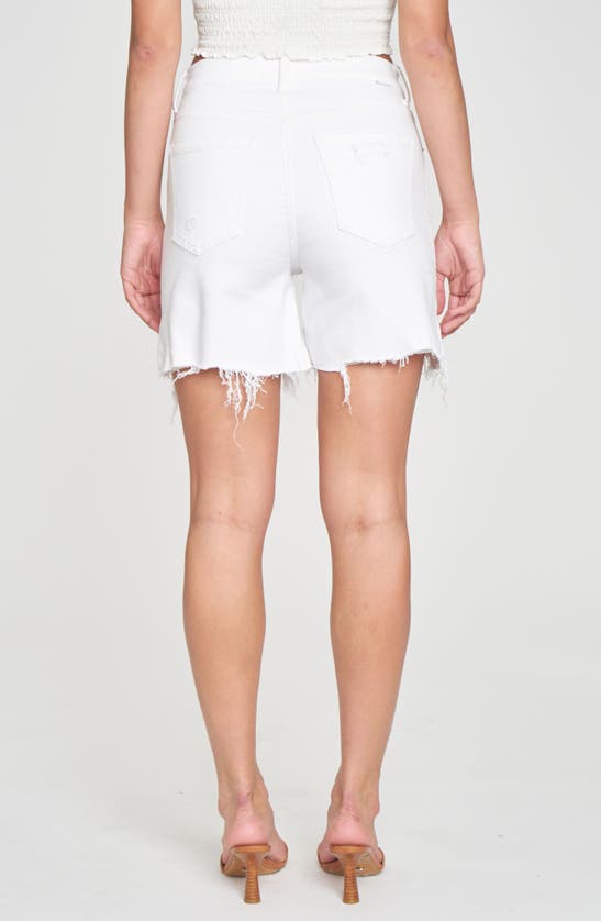 Shop Daze Sun High Waist Denim Cutoff Shorts In Marshmallow Distressed