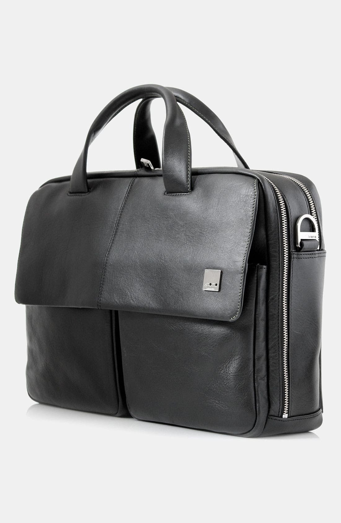KNOMO London 'Warwick' Double Compartment Leather Briefcase Nordstrom