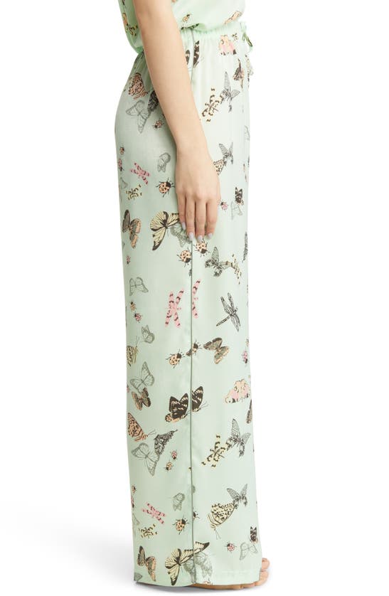 Bp. Satin Wide Leg Trousers In Green Screen Bug Life ModeSens