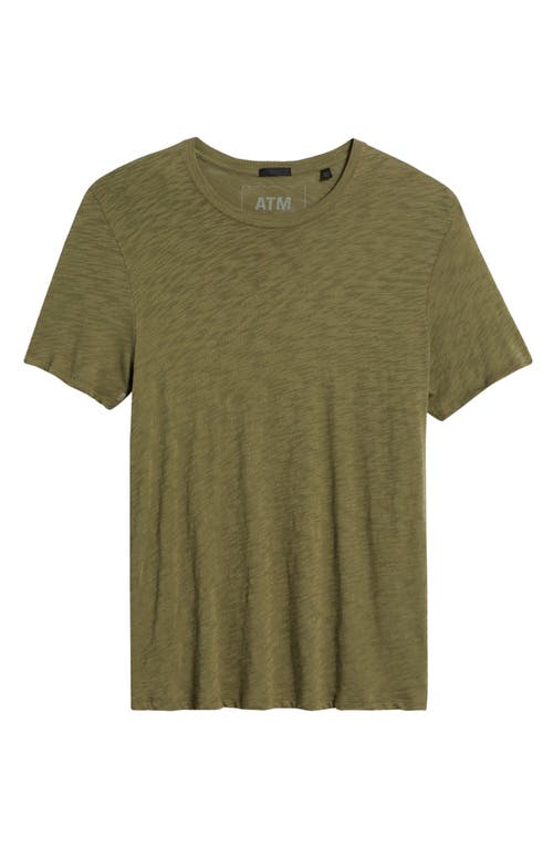 ATM Anthony Thomas Melillo Slub Crewneck T-Shirt in Army 