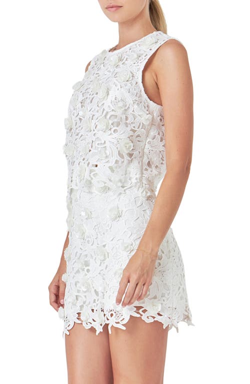 Endless Rose Embellished Sleeveless Top In White