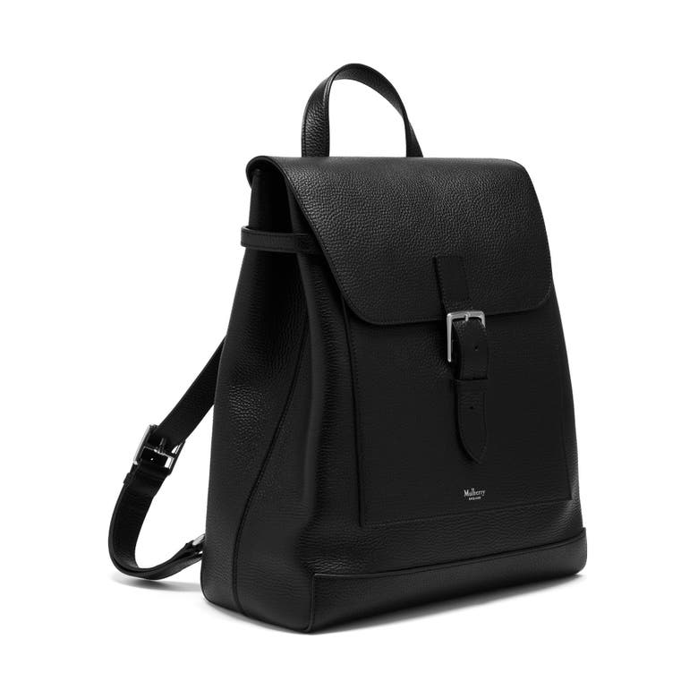 Shop Mulberry Chiltern Leather Backpack In Black