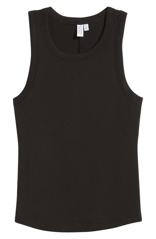 Shop & Other Stories Ribbed Tank Top In Black Dark