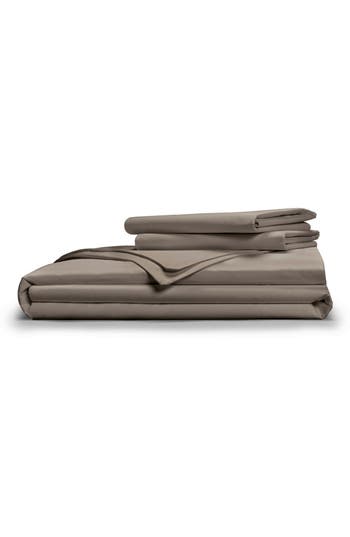 Pillow Guy Soft & Smooth Tencel Duvet Cover 3-piece Set In Sandy Taupe