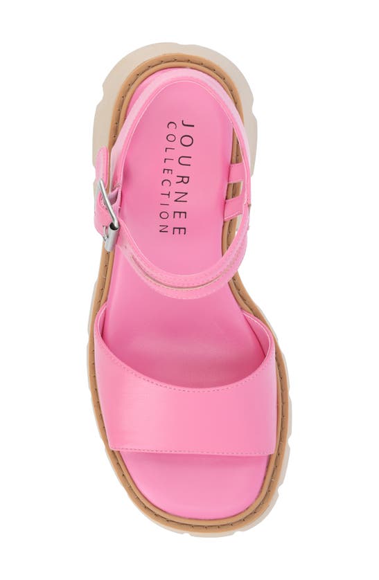 Shop Journee Collection Lug Platform Sandal In Pink