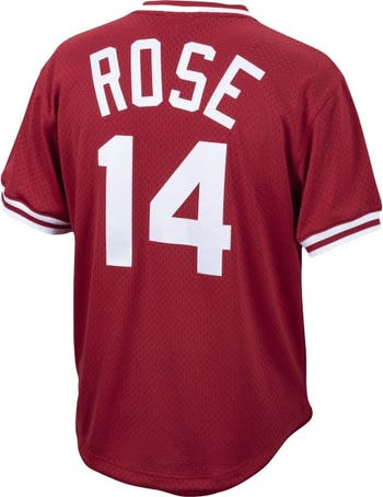 Men's Cincinnati Reds Pete Rose Mitchell & Ness White Cooperstown  Collection Authentic Jersey