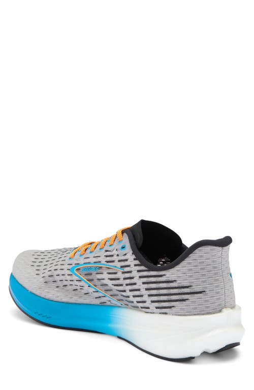 Brooks Hyperion Running Shoe In Grey/atomic Blue/scarlet
