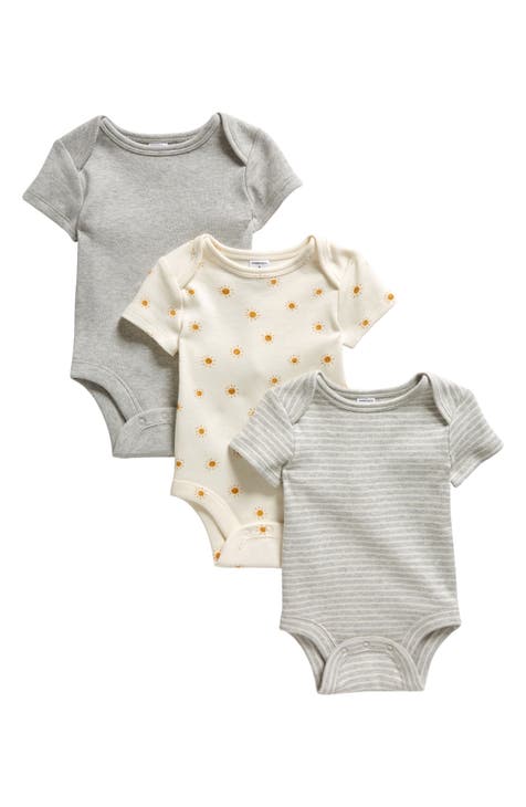 Assorted 3-Pack Cotton Bodysuits (Baby)