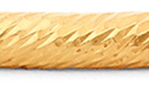 Fzn 14k Gold Plate Sterling Silver Textured Bangle Bracelet In Yellow