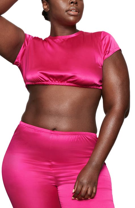 SKIMS Micro Cording V Crop Top Neon Hot Pink Bralette Size 2XL, NEW  Discontinued 