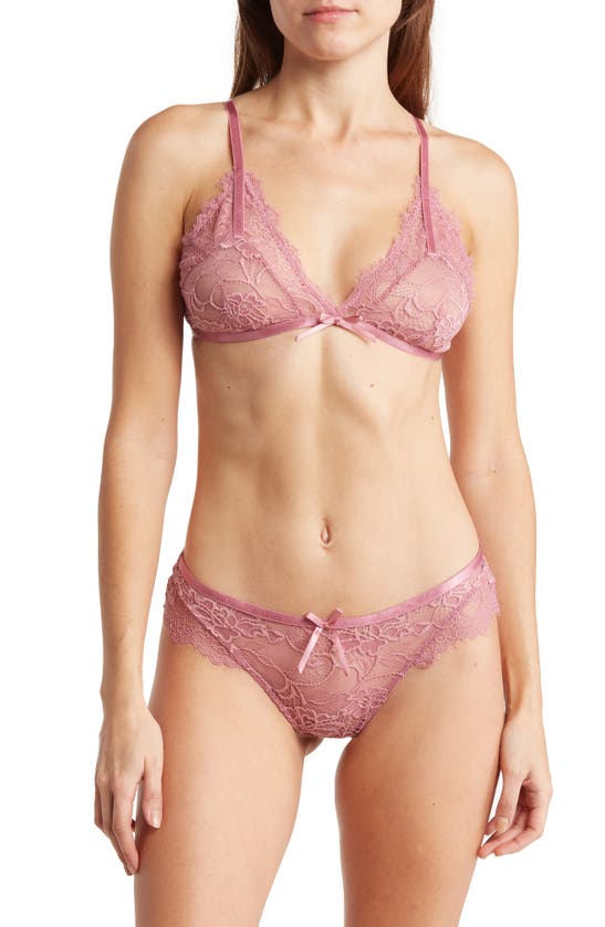 Oh La La Cheri Mackenzie Soft Cup Bra & Panty Set In Heather Rose