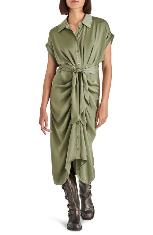 Steve Madden Tori Tie Waist Midi Shirtdress at Nordstrom,