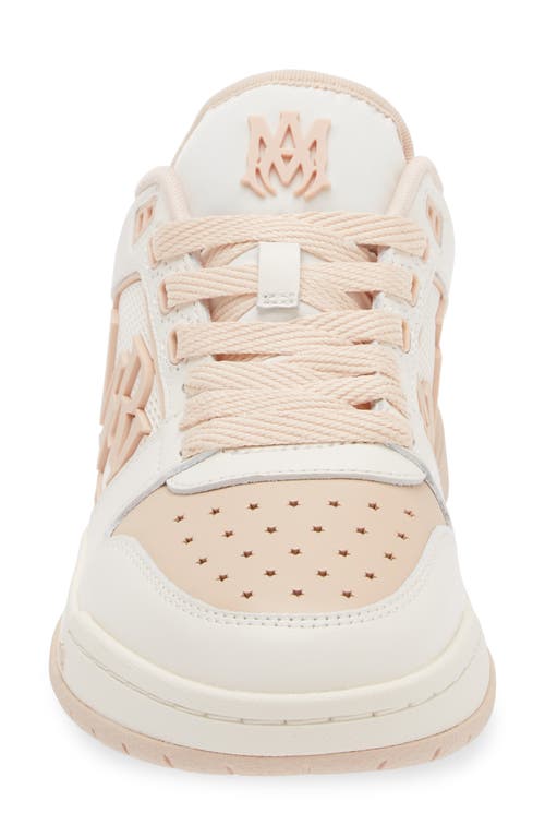 Amiri Classic Low Sneakers In White Leather In White Pink
