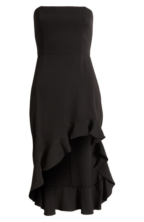 Mally Strapless High-Low Dress in Black