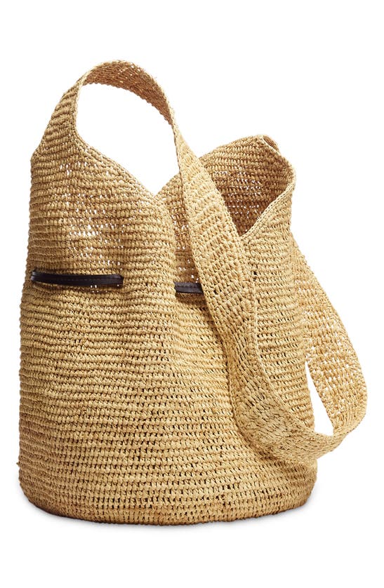 Shop Rag & Bone Daily Straw Bucket Bag In Natural