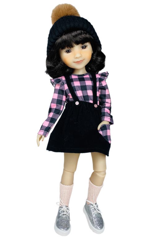 Ruby Red Fashion Friends Ruffle Love Doll Outfit in Black/Pink at Nordstrom