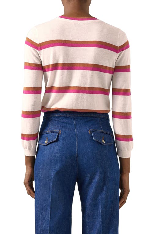 Shop Lk Bennett Ashley Wool & Cashmere Sweater In Pink Multi