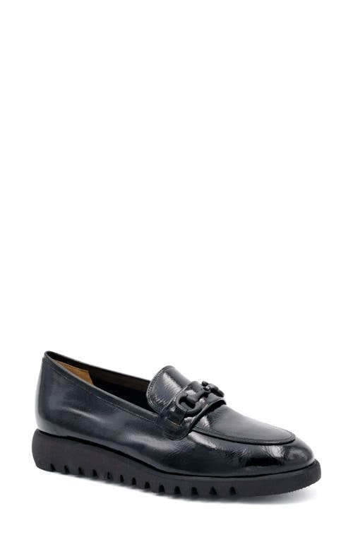 Amalfi By Rangoni Egesto Platform Bit Loafer In Black Naplak