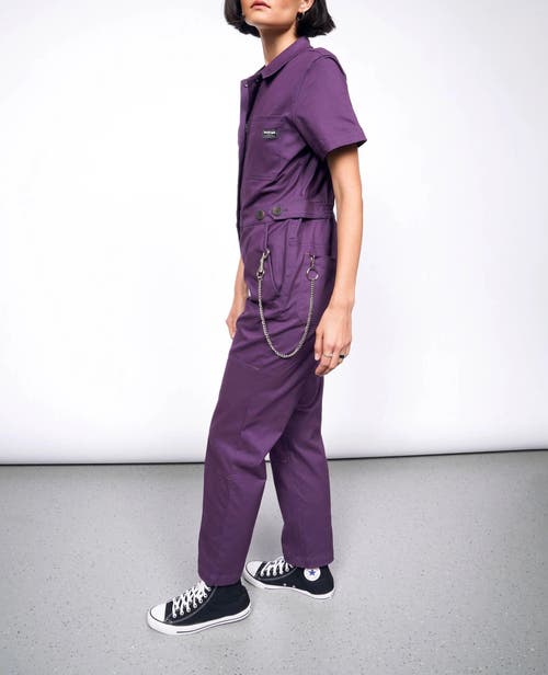 Wildfang The Essential High Waisted Coverall In Plum