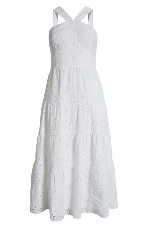 Shop Lilly Pulitzer ® Jenette Eyelet Embroidered Halter Sundress In Resort White Sealife Eyelet