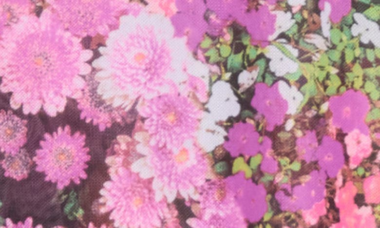 Shop Afrm Los Angeles Zoe Mock Neck Mesh Top In Digital Floral