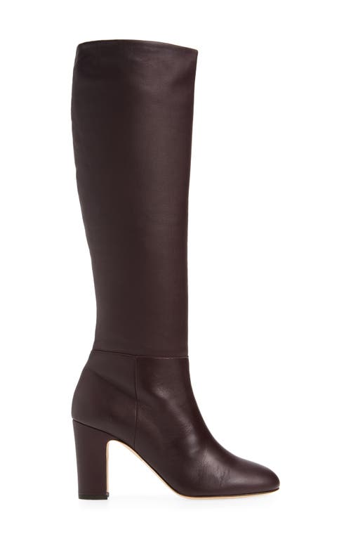 Lk Bennett Kristen Leather Boot In Bor-bordeaux
