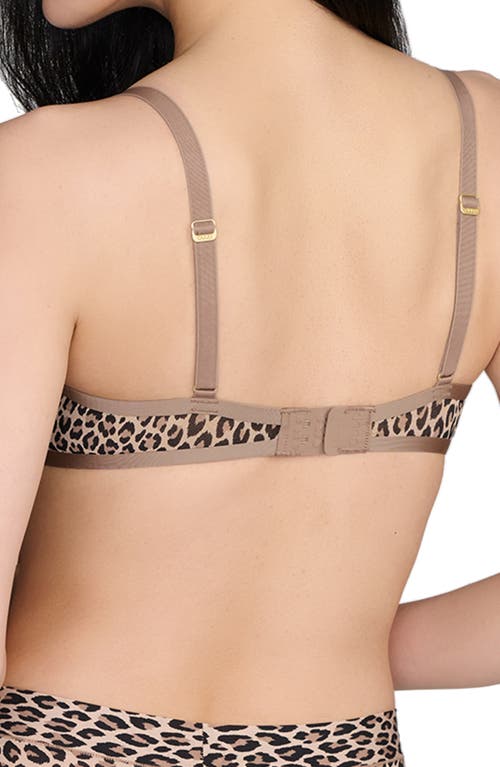 Cuup The Plunge Underwire Sheer Mesh Bra In Leopard