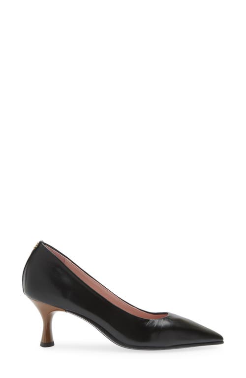 Shop Naot Margot Pointed Toe Pump In Blacksheen Leather