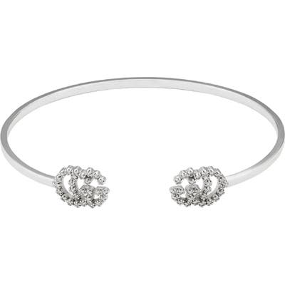 Gucci Gg Running Diamond Cuff Bracelet