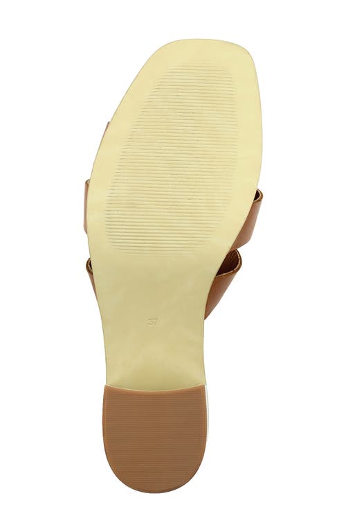 Shop Bruno Magli Aria Block Heel Slide Sandal In Cognac