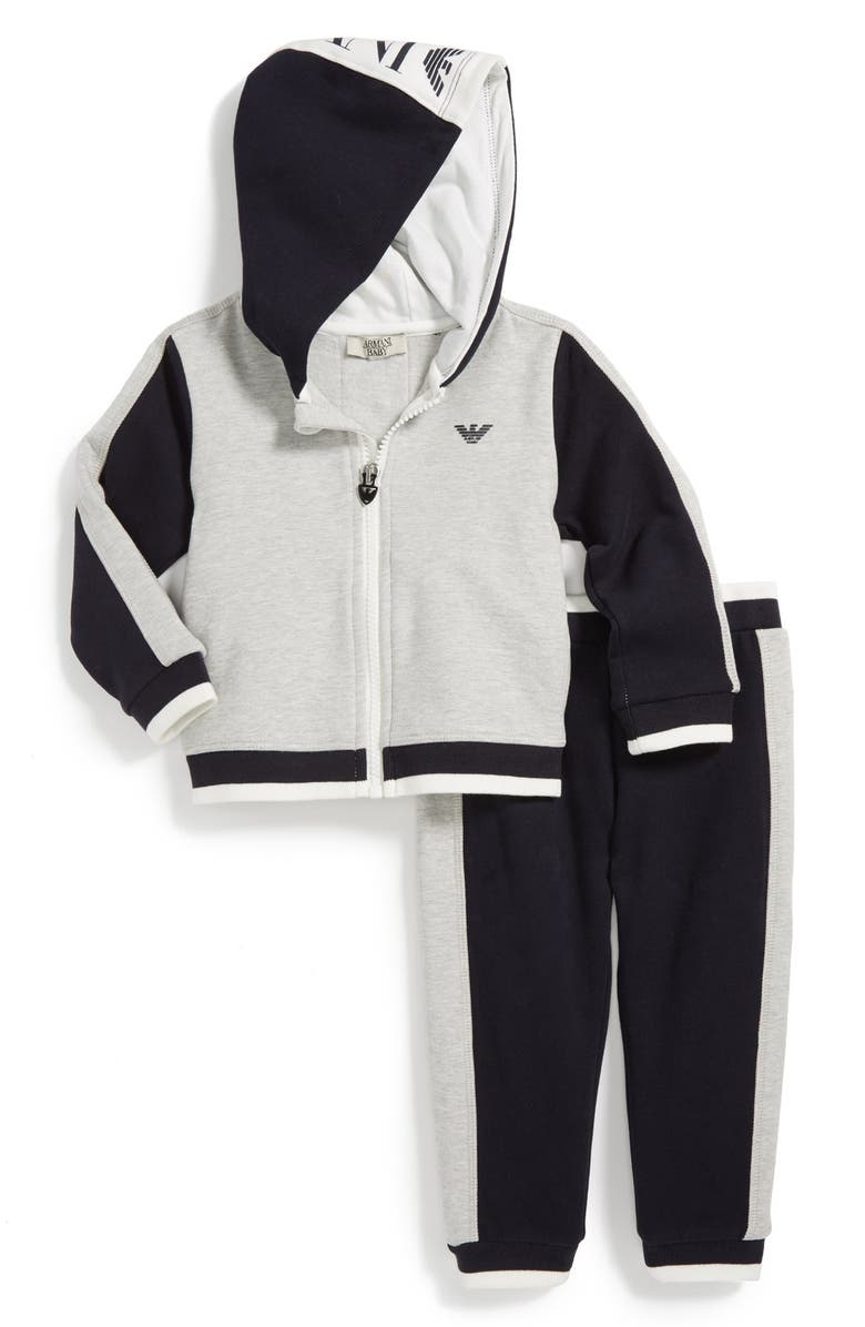 Armani Junior Hooded Track Jacket & Pants (Baby Boys) | Nordstrom