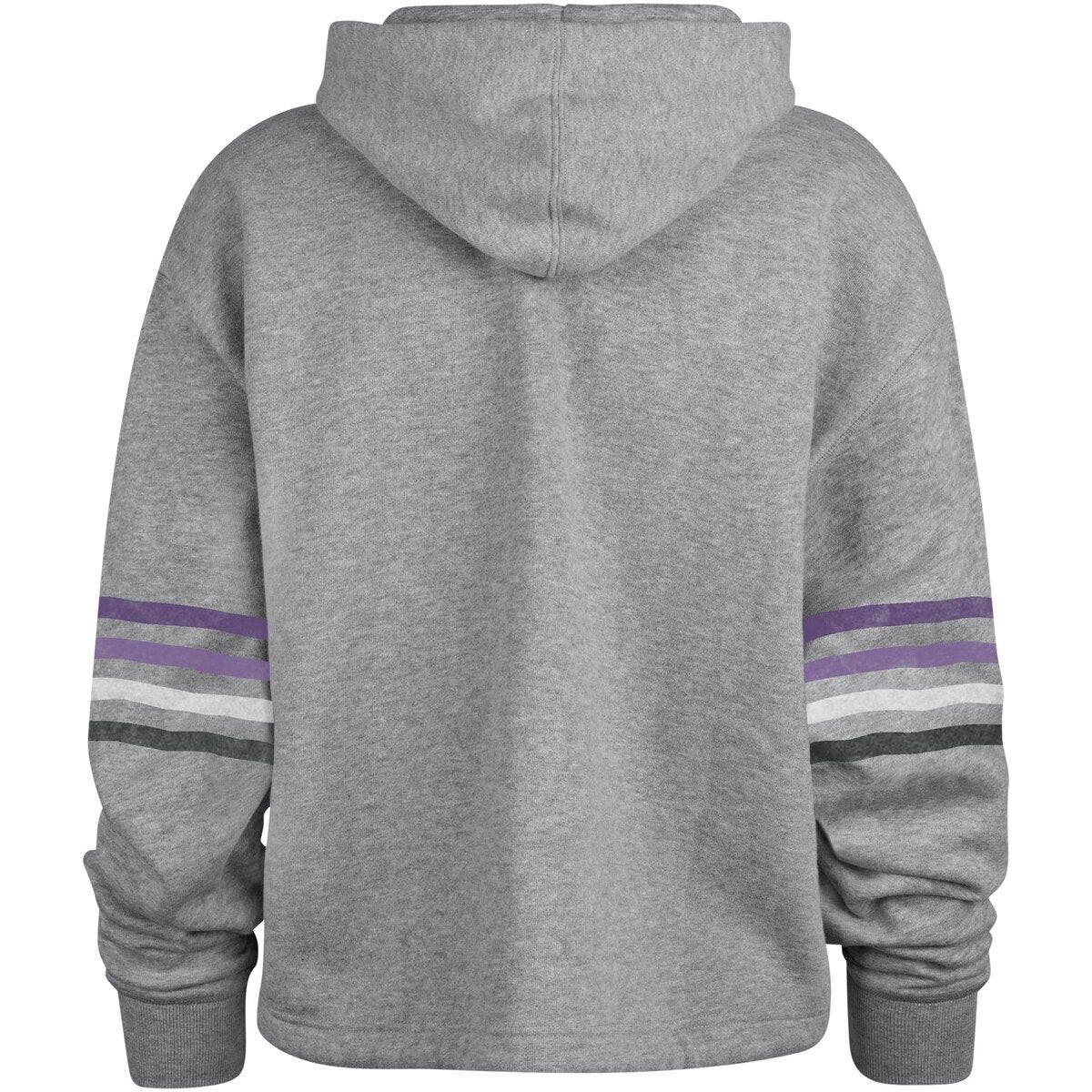 Women's Refried Apparel White Baltimore Ravens Crop Dolman Pullover Hoodie