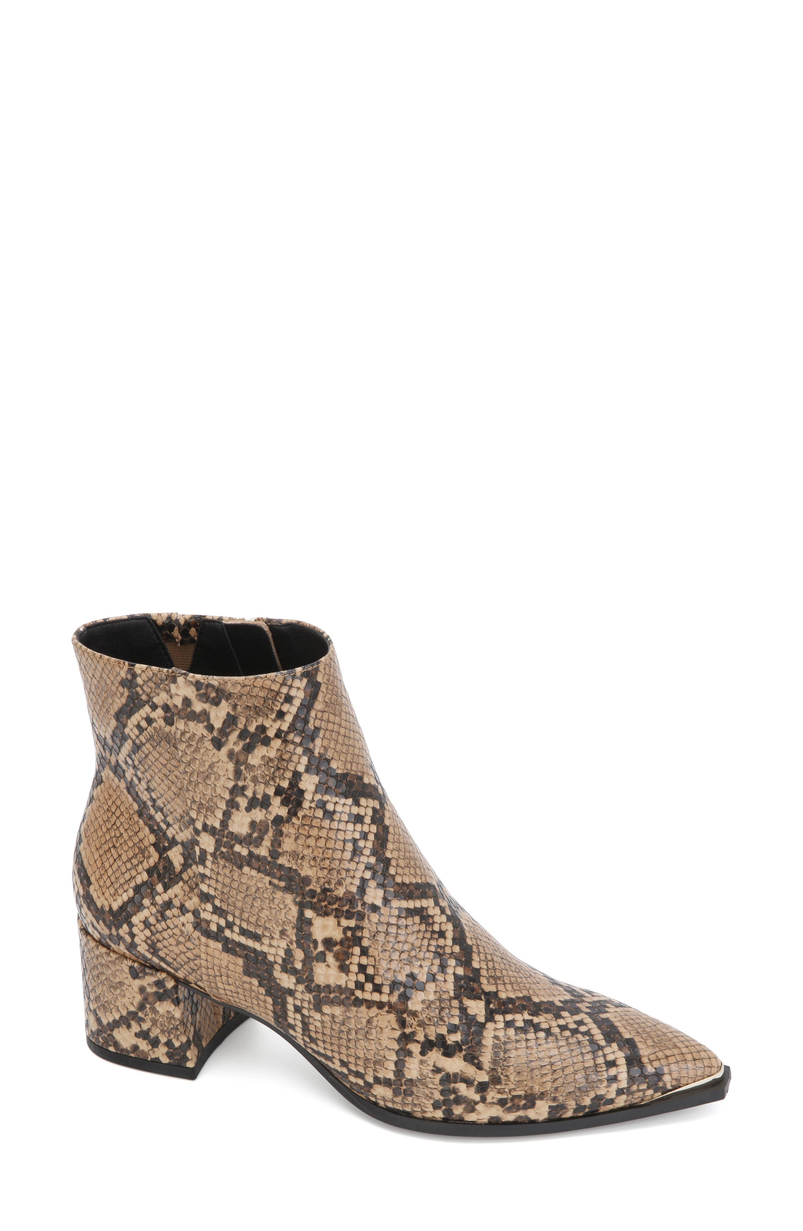 snake print booties nordstrom