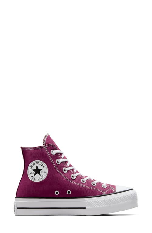 Shop Converse Chuck Taylor® All Star® Lift High Top Platform Sneaker In Legend Berry/white/black