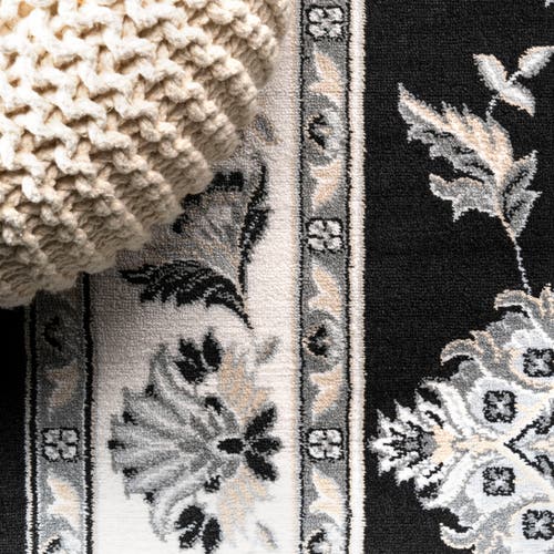 Jonathan Y Cherie French Cottage Area Rug In Black/cream