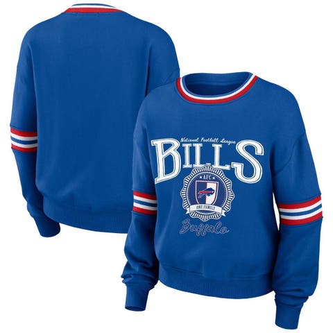 New Era Red/Royal Buffalo Bills Big & Tall League Raglan Quarter-Zip Hoodie