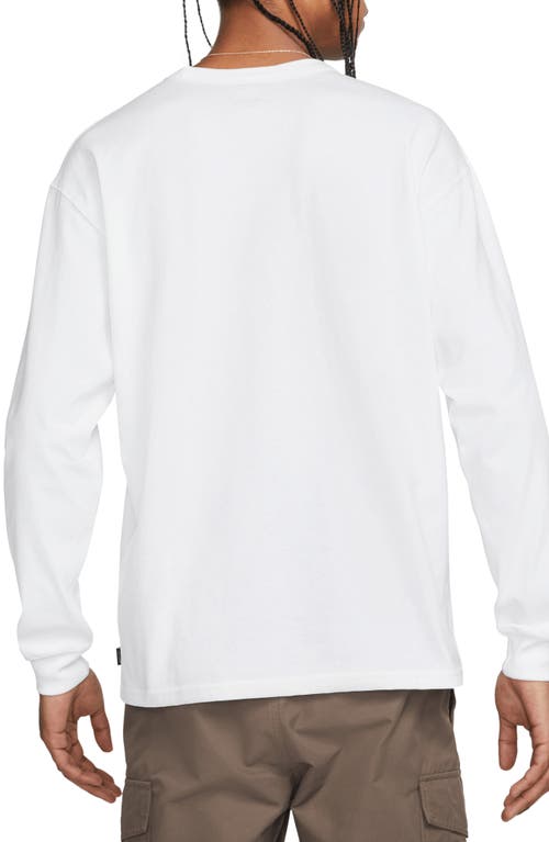 Shop Nike Sportswear Premium Essentials Long Sleeve T-shirt In White/white