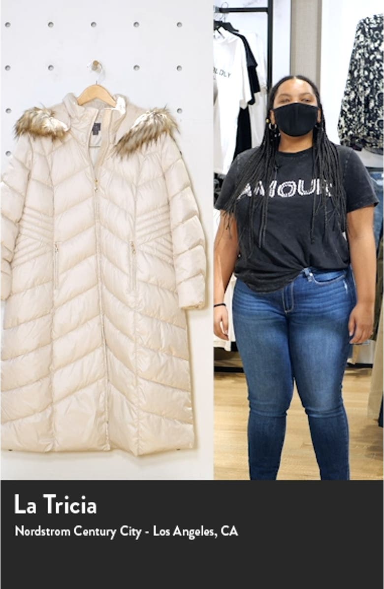 Long Quilted Parka with Faux Fur Trim, sales video thumbnail