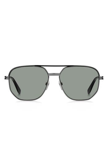 Marc Jacobs 58mm Gradient Aviator Sunglasses In Green