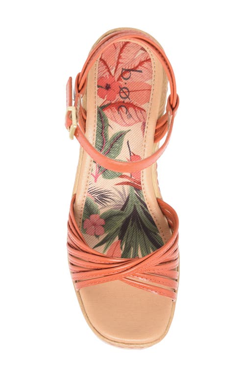 Shop B O C By Børn Catalina Platform Wedge Sandal In Orange