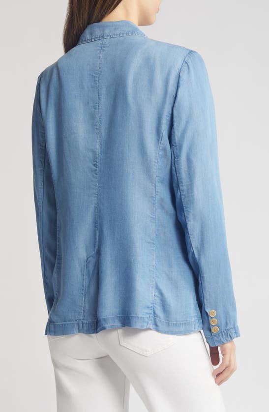 Caslon Chambray Blazer In Medium Light Wash