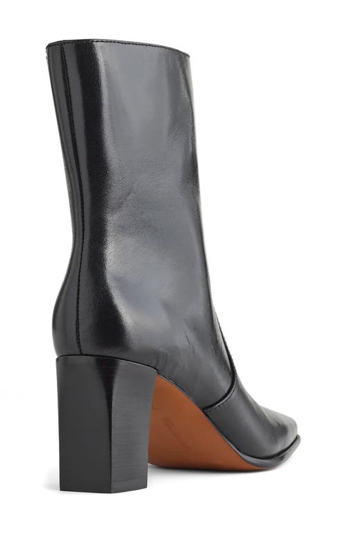 Shop Madewell Septime Square Toe Bootie In True Black