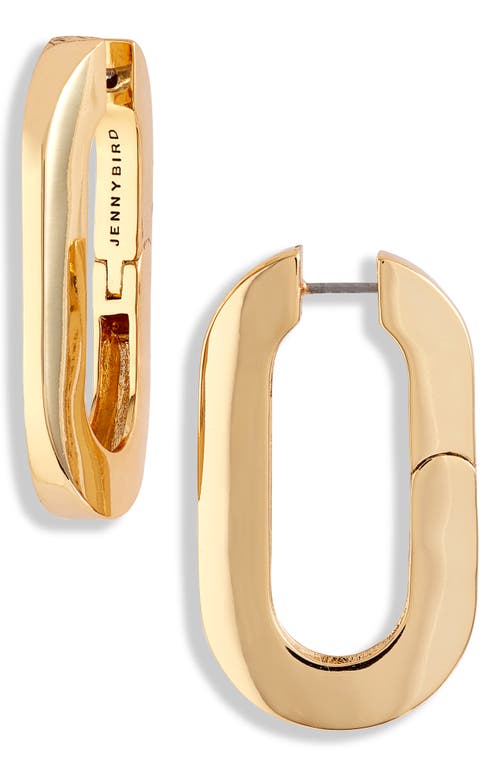 Mega U-Link Earrings in High Polish Gold
