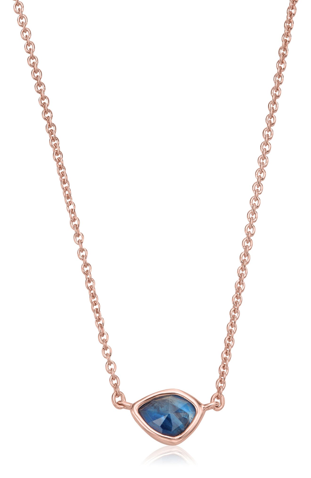 Monica Vinader 18k Rose Gold Plated Sterling Silver Siren Mini Nugget Necklace In Rose Gold