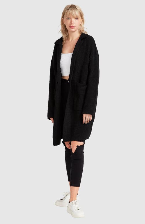 Belle & Bloom Days Go By Sustainable Blazer Cardigan In Black