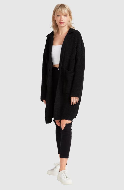 Shop Belle & Bloom Days Go By Sustainable Blazer Cardigan In Black